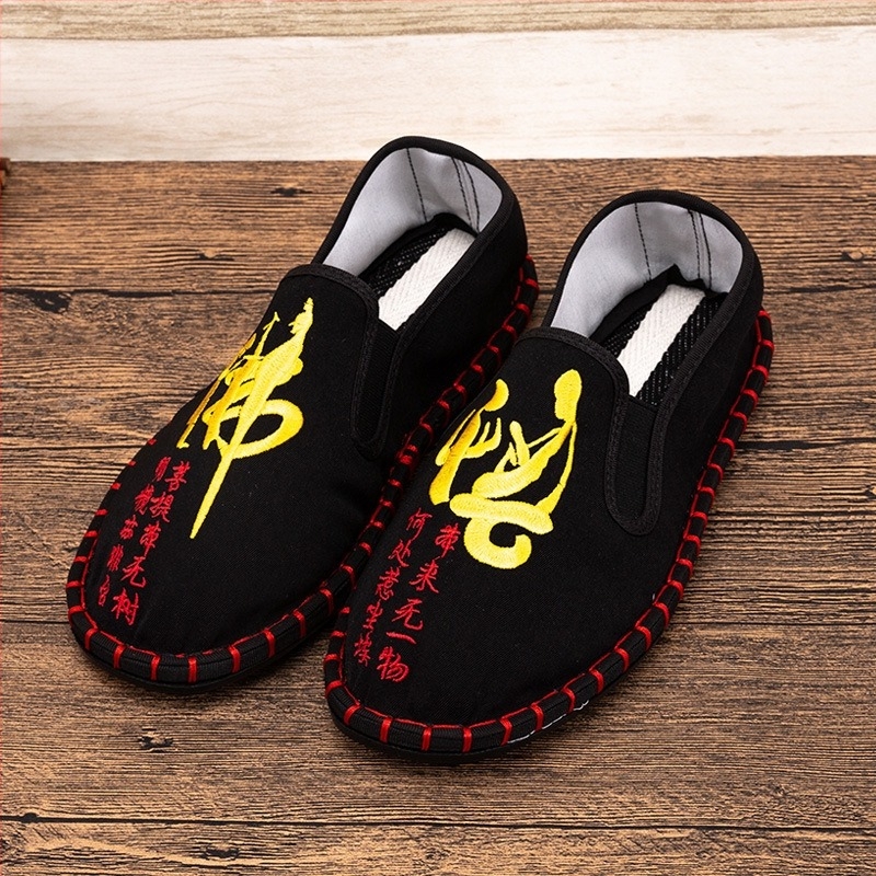 Pantofi de pânză vechi din Beijing, brodați, stil etnic pentru bărbați, broderie, stil facial, stil chinezesc