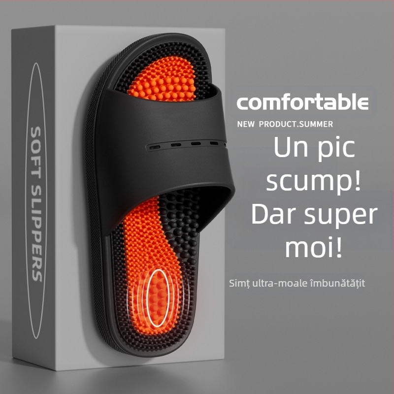 Papuci de masaj pentru bărbați, vară, interior, baie, baie, picioare, acupunctură, terapie pentru picioare, sandale anti-alunecare pentru bărbați
