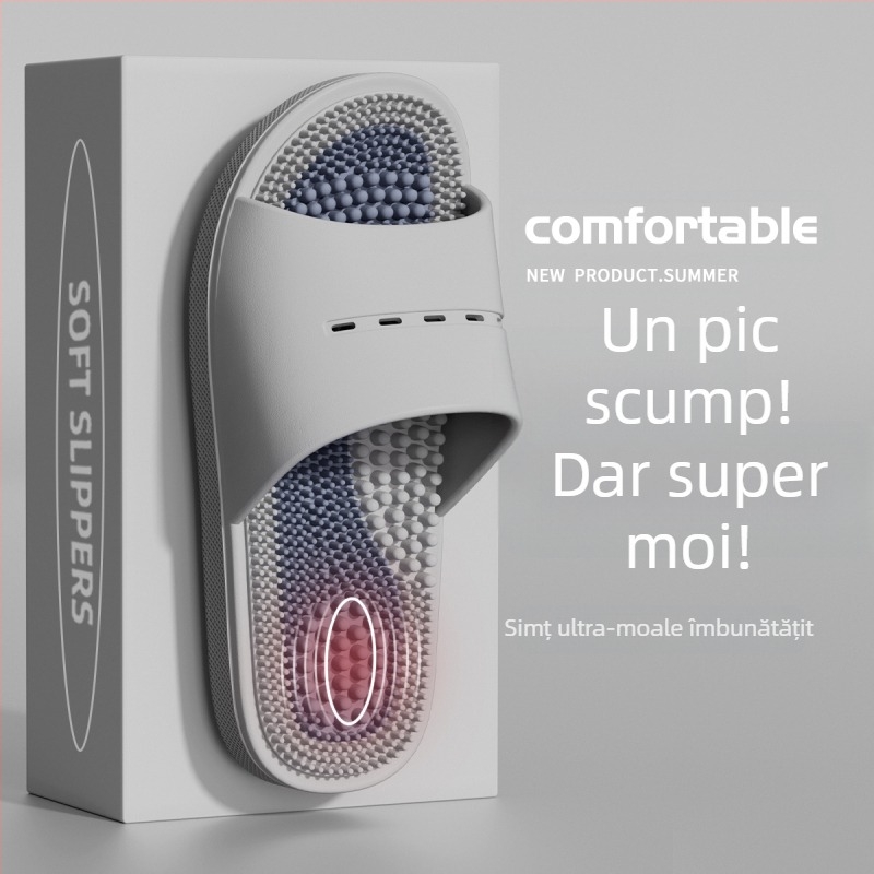Papuci de masaj pentru bărbați, vară, interior, baie, baie, picioare, acupunctură, terapie pentru picioare, sandale anti-alunecare pentru bărbați