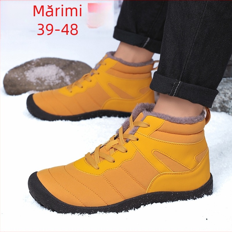 Pantofi de iarnă pentru bărbați, mărime extra mare, din bumbac, căptușiți cu fleece, îngroșați la minus 40 de grade, 4647, cizme de zăpadă pentru exterior, pentru nord-est, 48