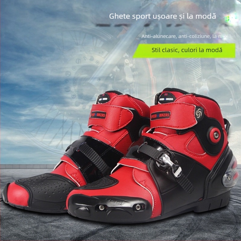 Pantofi de motocicletă de vară pentru bărbați, anti-cădere, cizme scurte, anti-coliziune, pantofi de curse, patru sezoane, pantofi de motocicletă