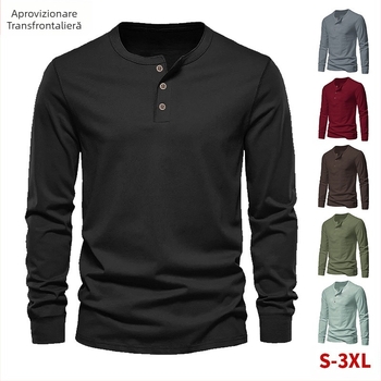 Tricou cu mânecă lungă pentru bărbați Cross-Border, stil american pentru tineri, material tip bird-eye, cu uscare rapidă, respirabil, sport, tricou de bază