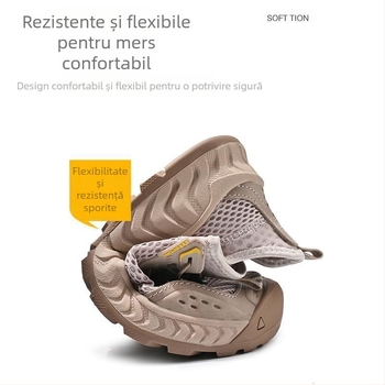 Pantofi sport pentru bărbați cu plasă de vară, respirabili, cu goluri, pentru tătic, German Camel Dynamic