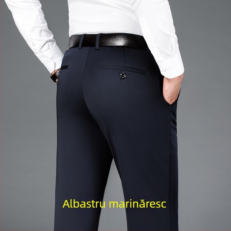 Pantaloni sport pentru bărbați, elastici cu patru fețe, de dimensiuni mari, pentru bărbați, casual, drepți, largi, plus pantaloni groși pentru bărbați, toamna și iarna, pantaloni groși de afaceri