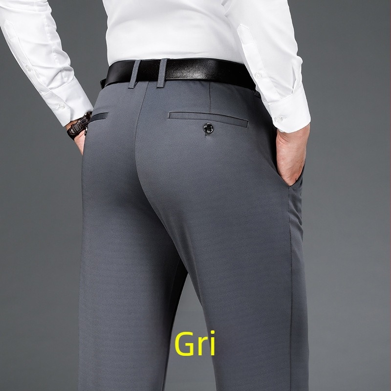 Pantaloni sport pentru bărbați, elastici cu patru fețe, de dimensiuni mari, pentru bărbați, casual, drepți, largi, plus pantaloni groși pentru bărbați, toamna și iarna, pantaloni groși de afaceri