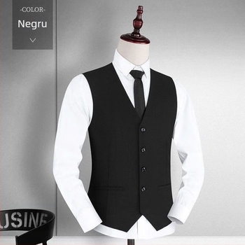 Qian Hong's New Suit Men's Vest Vestă de primăvară și toamnă Vestă de afaceri Slim-fit cu talie înaltă Vestă de afaceri profesională