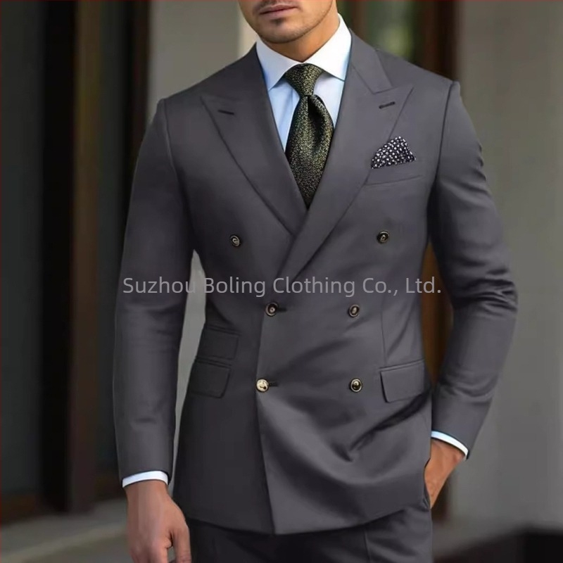 Costum nou Amazon pentru bărbați, costum casual de afaceri, costum pentru bărbați, rochie din două piese, costum de bal pentru cină