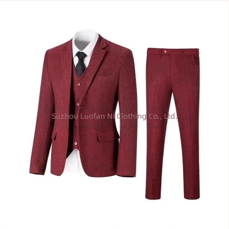 Costum de mireasă Amazon pentru bărbați, model herringbone, slim fit, din trei piese, cadou de nuntă pentru bărbați, pentru serviciu și timp liber