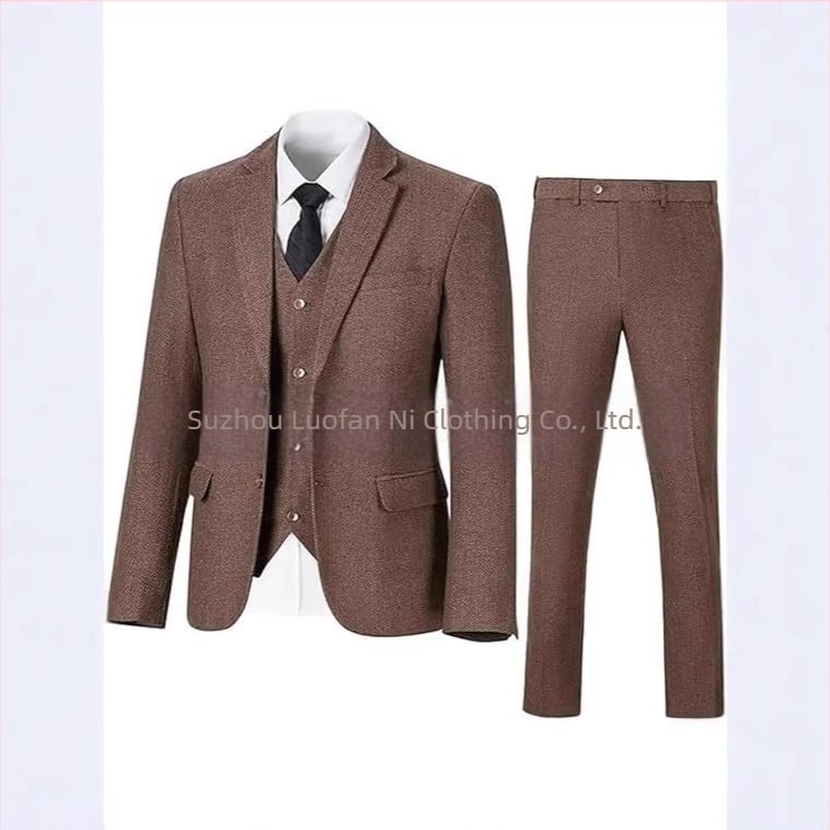 Costum de mireasă Amazon pentru bărbați, model herringbone, slim fit, din trei piese, cadou de nuntă pentru bărbați, pentru serviciu și timp liber