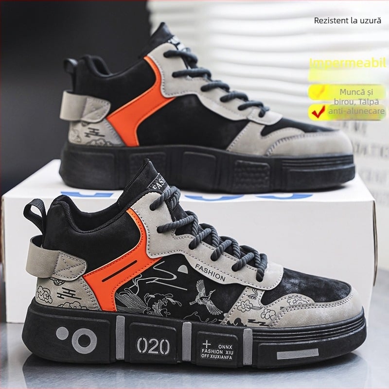 Pantofi sport pentru bărbați de iarnă, la modă, all-match, pantofi casual pentru bărbați, talpă groasă, sport ușor, Pingxu Heng, 6 sezoane