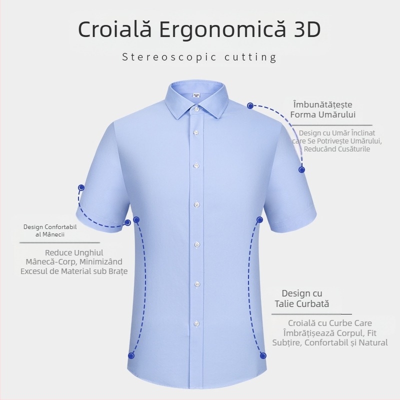 Cămașă bărbătească din bumbac DP, fără călcare, personalizată, cămașă albă lungă, profesională, de primăvară și toamnă, anti-rid, en-gros