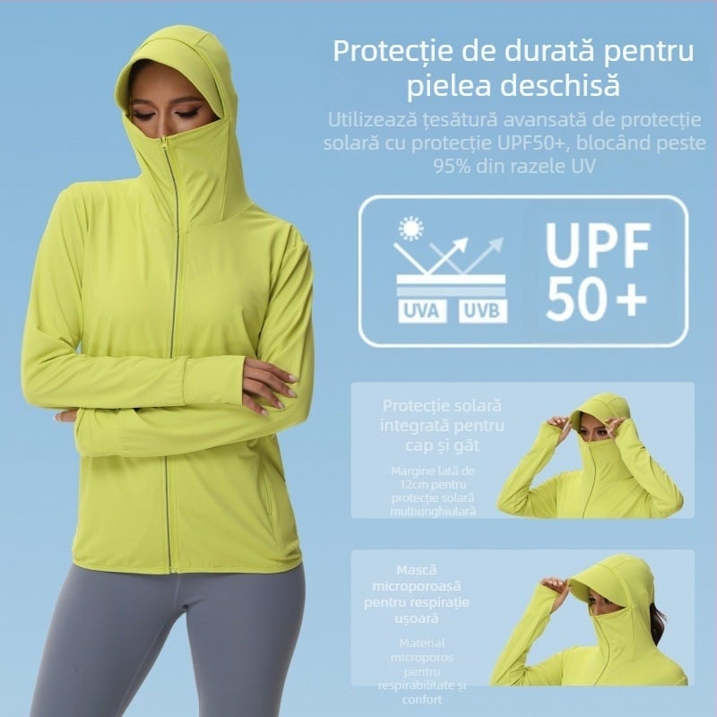 Îmbrăcăminte pentru femei de mărime plus de marcat 2024 Îmbrăcăminte nouă cu protecție solară pentru femei, vară, anti-UV, tricotate, cu protecție solară, îmbrăcăminte din piele pentru bărbați