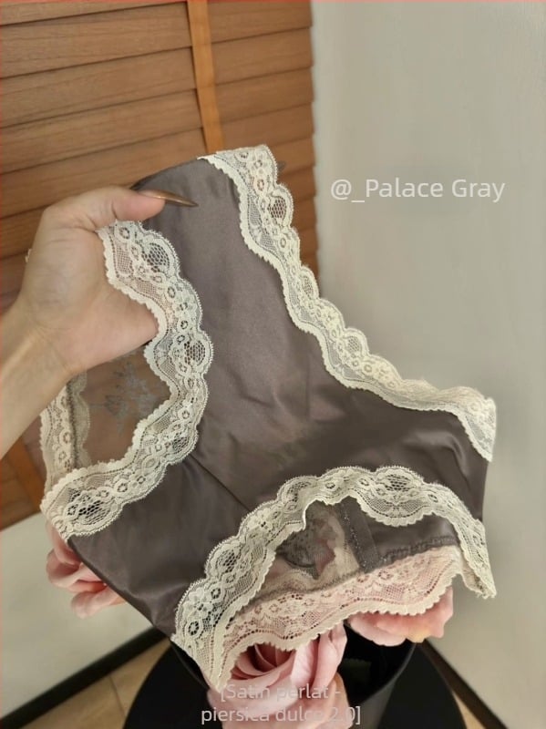 Lenjerie intimă sexy din dantelă satinată pentru femei, sexy, cu gol, Pure Desire, plasă, dantelă cu fundă, chiloți din bumbac între picioare