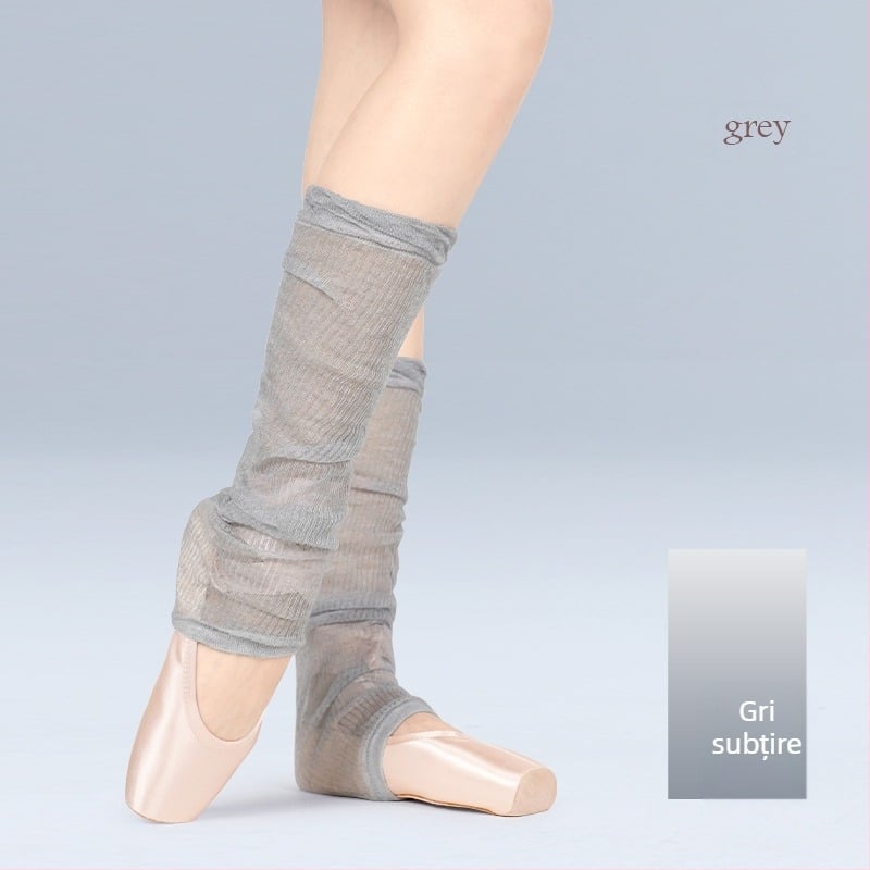 Șosete de dans pentru adulți, șosete calde de dans, set de toamnă și iarnă, îngroșate, tricotate, lungi, rezistente la frig, balet protector