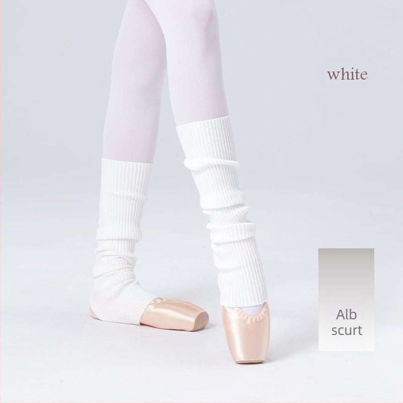 Șosete de dans pentru adulți, șosete calde de dans, set de toamnă și iarnă, îngroșate, tricotate, lungi, rezistente la frig, balet protector