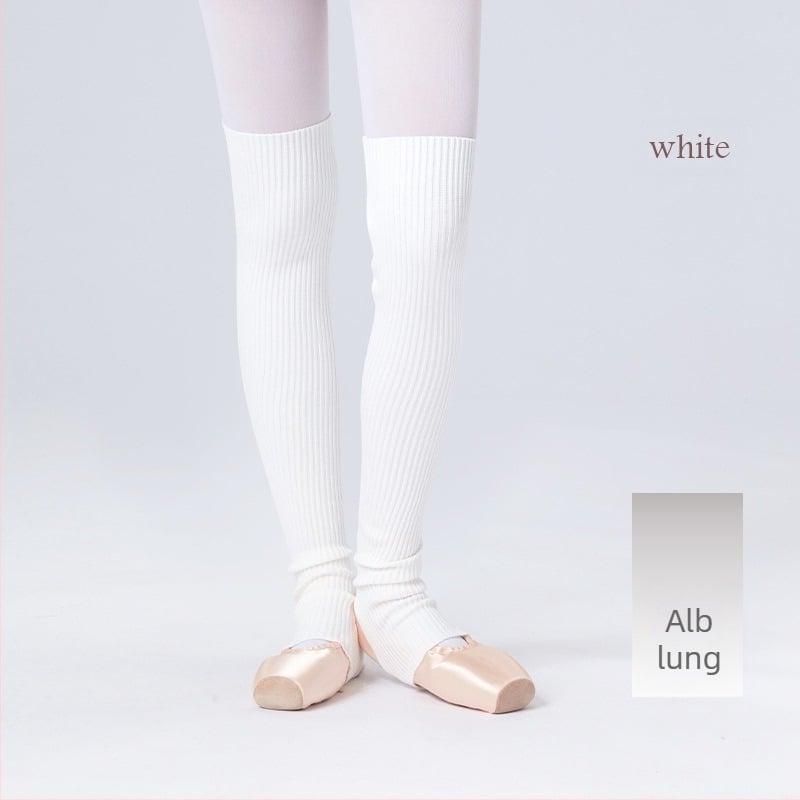 Șosete de dans pentru adulți, șosete calde de dans, set de toamnă și iarnă, îngroșate, tricotate, lungi, rezistente la frig, balet protector