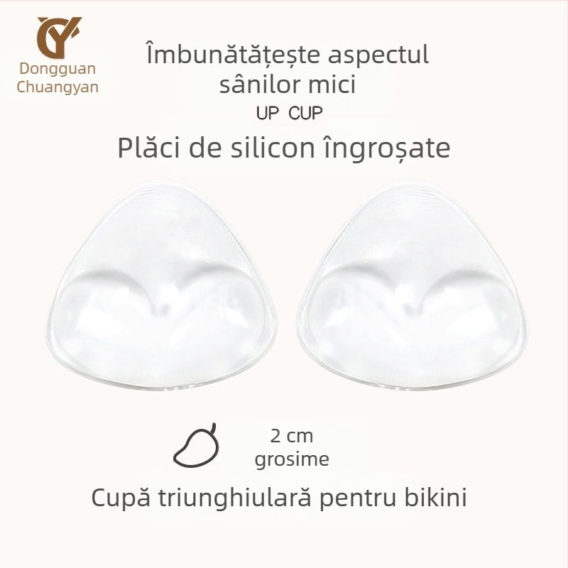 Costume de baie bikini silicon piept pad inserție îngroșată push-up piept-revelație mare înot piept mic sling femei vestă lenjerie intimă pad