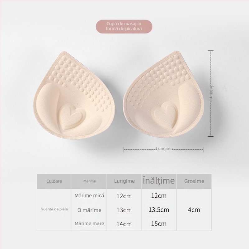 Vestă sport pentru femei, cupă split, universală, din latex, mărită, pentru piept, tampoane, extra groase, fără sudură, lenjerie intimă