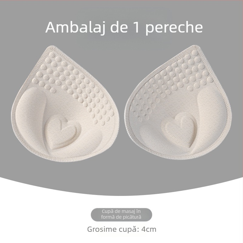 Vestă sport pentru femei, cupă split, universală, din latex, mărită, pentru piept, tampoane, extra groase, fără sudură, lenjerie intimă