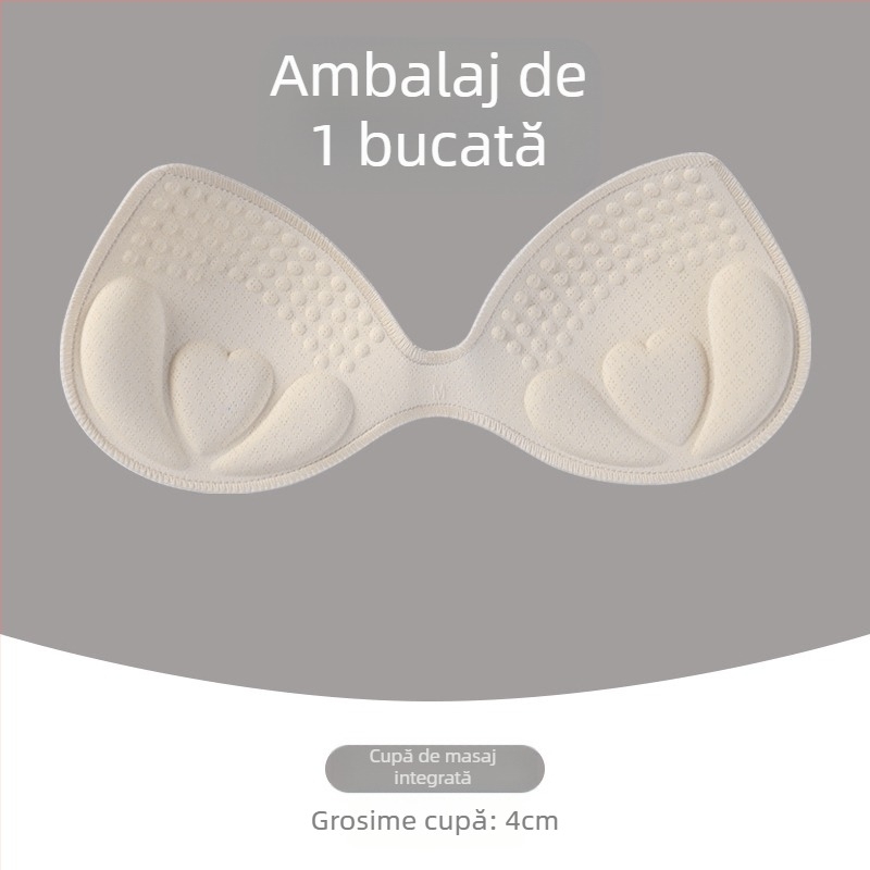 Vestă sport pentru femei, cupă split, universală, din latex, mărită, pentru piept, tampoane, extra groase, fără sudură, lenjerie intimă