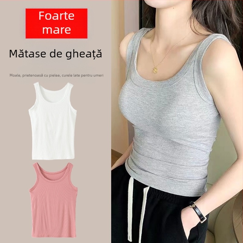 Vestă de vară subțire pentru mame de vârstă mijlocie și în vârstă, plus size, camisol larg, 200 kg, soră grasă