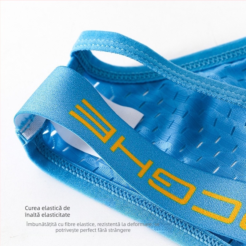 Lenjerie intimă pentru bărbați, triunghi, din mătase glacială, respirabil, tridimensional, în formă de U, geantă convexă pentru băieți, livrare en-gros