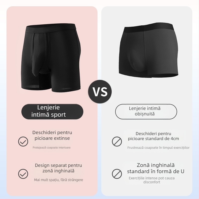 Lenjerie intimă pentru bărbați, separate prin glonț, sport de vară, pantaloni scurți confortabili și respirabili, boxeri, pantaloni lombari, boxer cap