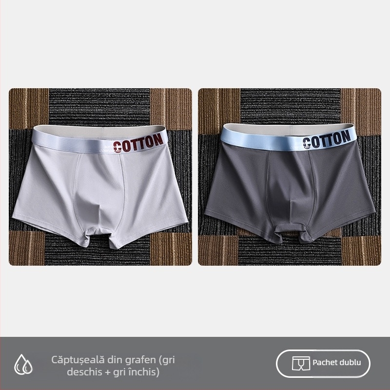 Lenjerie intimă pentru femei Yalu, boxeri din bumbac pentru bărbați, pantaloni scurți din bumbac, antibacterieni, absorbanți de transpirație, mărime plus