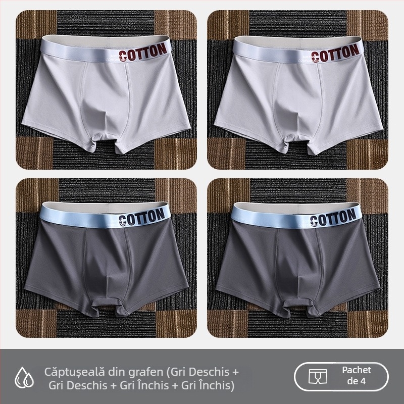 Lenjerie intimă pentru femei Yalu, boxeri din bumbac pentru bărbați, pantaloni scurți din bumbac, antibacterieni, absorbanți de transpirație, mărime plus