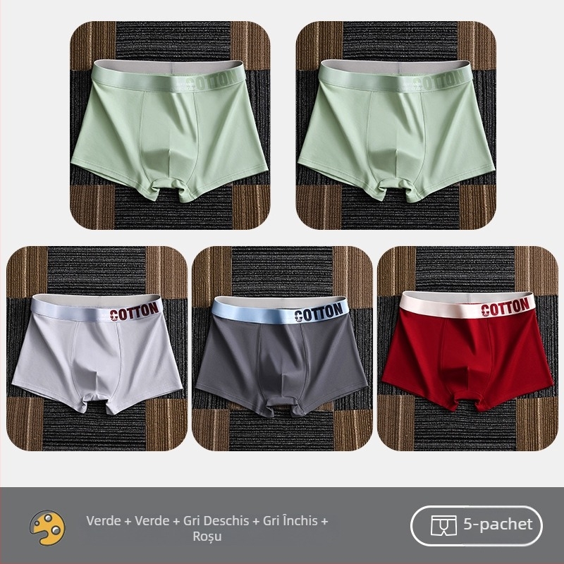 Lenjerie intimă pentru femei Yalu, boxeri din bumbac pentru bărbați, pantaloni scurți din bumbac, antibacterieni, absorbanți de transpirație, mărime plus