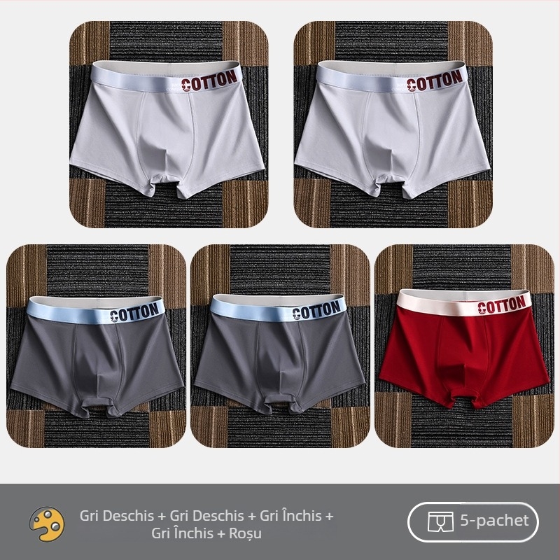 Lenjerie intimă pentru femei Yalu, boxeri din bumbac pentru bărbați, pantaloni scurți din bumbac, antibacterieni, absorbanți de transpirație, mărime plus