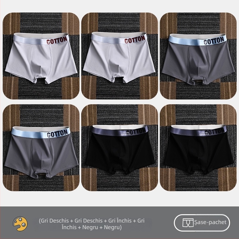 Lenjerie intimă pentru femei Yalu, boxeri din bumbac pentru bărbați, pantaloni scurți din bumbac, antibacterieni, absorbanți de transpirație, mărime plus