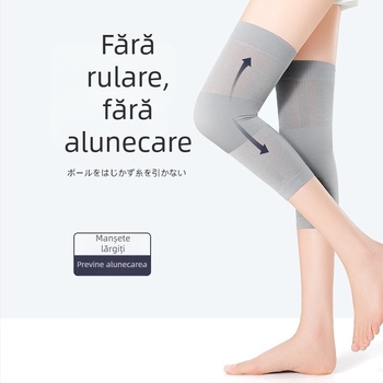 Manșetă de genunchi ultra-subțire pentru vară, căldură fără cusături, lungime scurtă, pentru bărbați și femei. Protecție a genunchiului în camerele cu aer condiționat, încălzire pentru picioare reci.