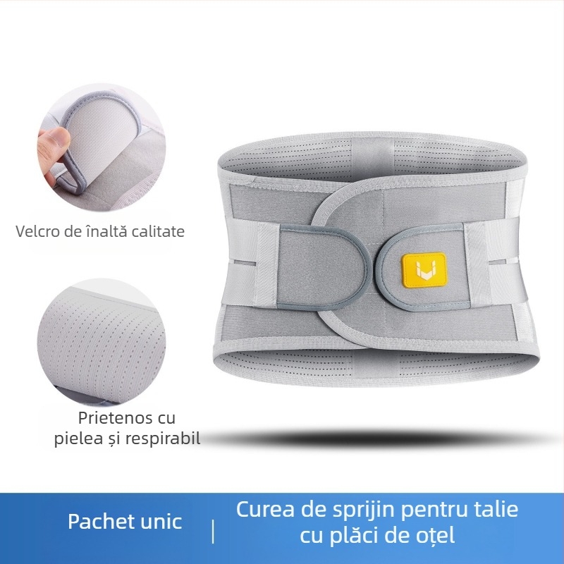 Centură sport pentru bărbați și femei, centură abdominală respirabilă pentru fitness, hernie de disc lombară, întindere, suport pentru talie, suport lombar