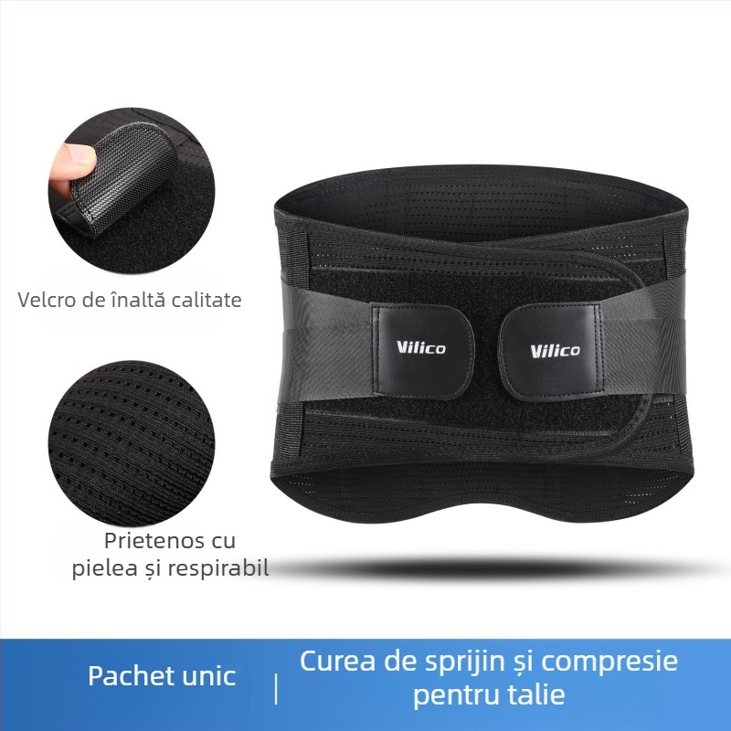 Centură sport pentru bărbați și femei, centură abdominală respirabilă pentru fitness, hernie de disc lombară, întindere, suport pentru talie, suport lombar