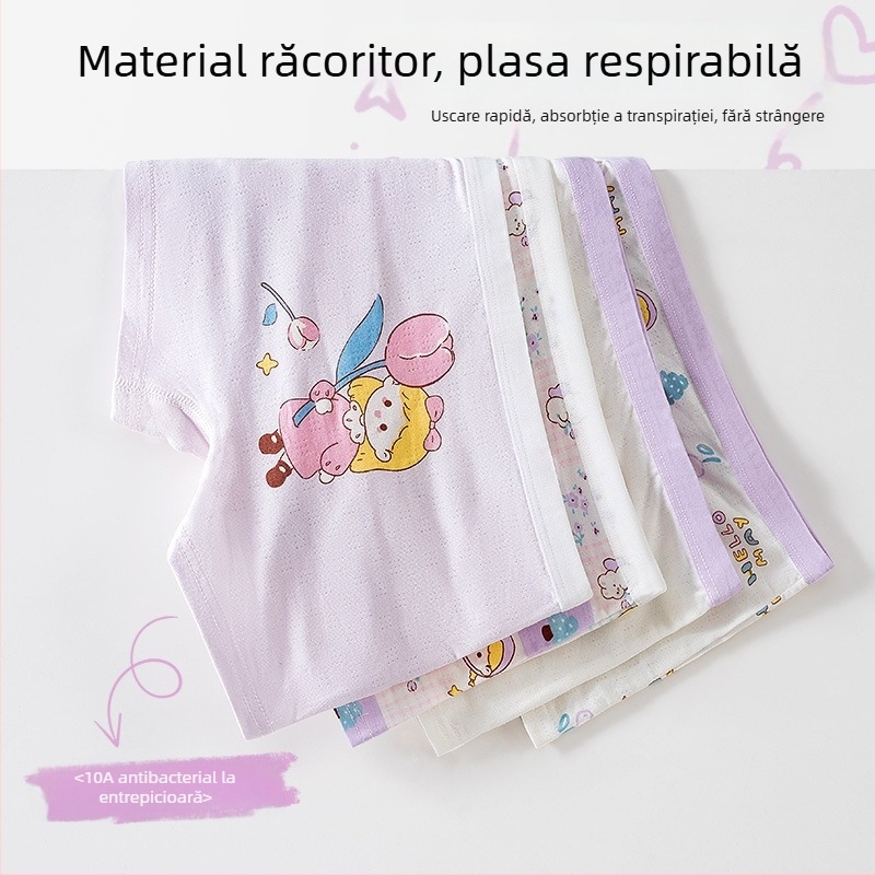Lenjerie intimă pentru copii, boxeri pentru bebeluși, pantaloni scurți din bumbac pieptănat, antibacterieni și respirabili, pentru băieți și fete, boxeri pentru copii de talie medie și mare