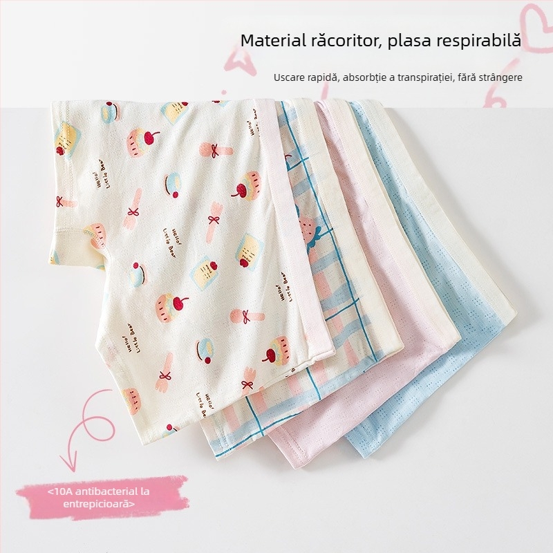 Lenjerie intimă pentru copii, boxeri pentru bebeluși, pantaloni scurți din bumbac pieptănat, antibacterieni și respirabili, pentru băieți și fete, boxeri pentru copii de talie medie și mare