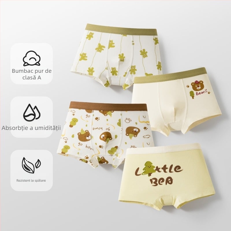 Lenjerie intimă pentru copii, boxeri pentru bebeluși, pantaloni scurți din bumbac pieptănat, antibacterieni și respirabili, pentru băieți și fete, boxeri pentru copii de talie medie și mare