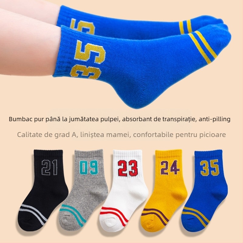 Șosete de toamnă și de iarnă pentru copii, până la jumătatea gambei, băieți și fete, șosete pentru copii cu desene animate din bumbac pieptănat, șosete pentru copii, șosete pentru studenți, en-gros