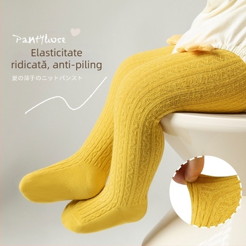 Colanți pentru bebeluși Zhuji en-gros, stil de primăvară și toamnă, pantaloni integrați pentru îmbrăcăminte de exterior, colanți pentru copii din bumbac cu fibre lungi, pantaloni cu picior pentru bebeluși pentru fete