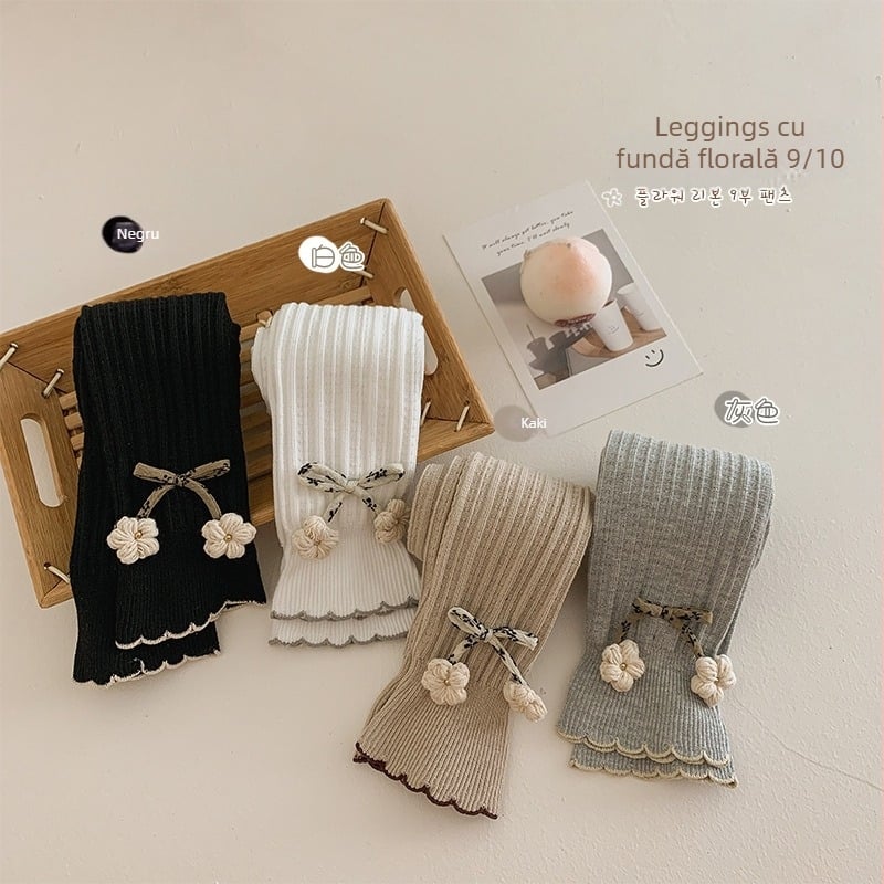 Colanți pentru copii, primăvară și toamnă, cu fundă, fete, dresuri, îmbrăcăminte exterioară, șosete mari din pp pentru bebeluși, pantaloni subțiri, en-gros