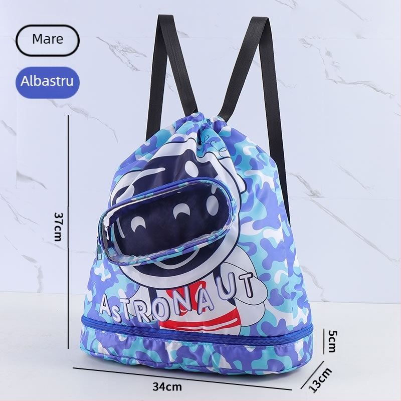 Geantă de înot pentru copii, geantă de depozitare impermeabilă pentru separarea umedă și uscată, geantă specială de depozitare a ochelarilor de înot pentru băieți și fete care înoată