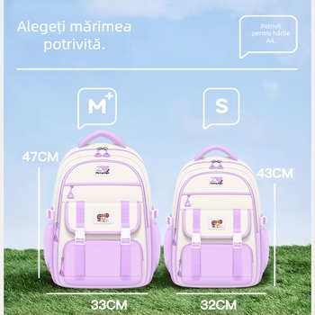 Ghiozdane școlare pentru fete, pentru școala primară, 2024, pentru liceu și gimnaziu, cu protecție pentru coloana vertebrală, capacitate mare, ușoare
