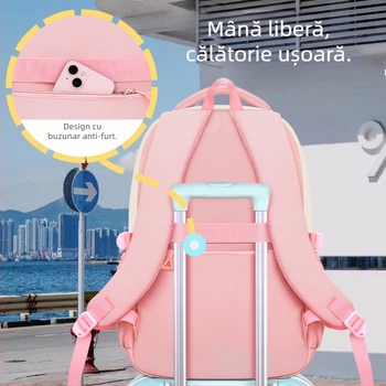 Ghiozdane școlare pentru fete, pentru școala primară, 2024, pentru liceu și gimnaziu, cu protecție pentru coloana vertebrală, capacitate mare, ușoare