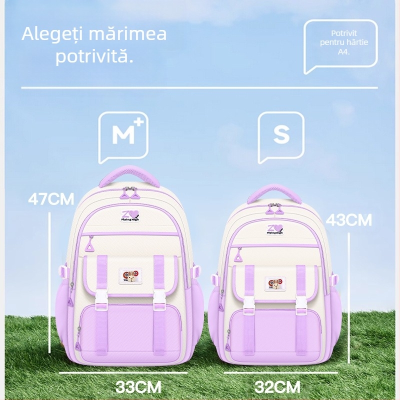 Ghiozdane școlare pentru fete, pentru școala primară, 2024, pentru liceu și gimnaziu, cu protecție pentru coloana vertebrală, capacitate mare, ușoare