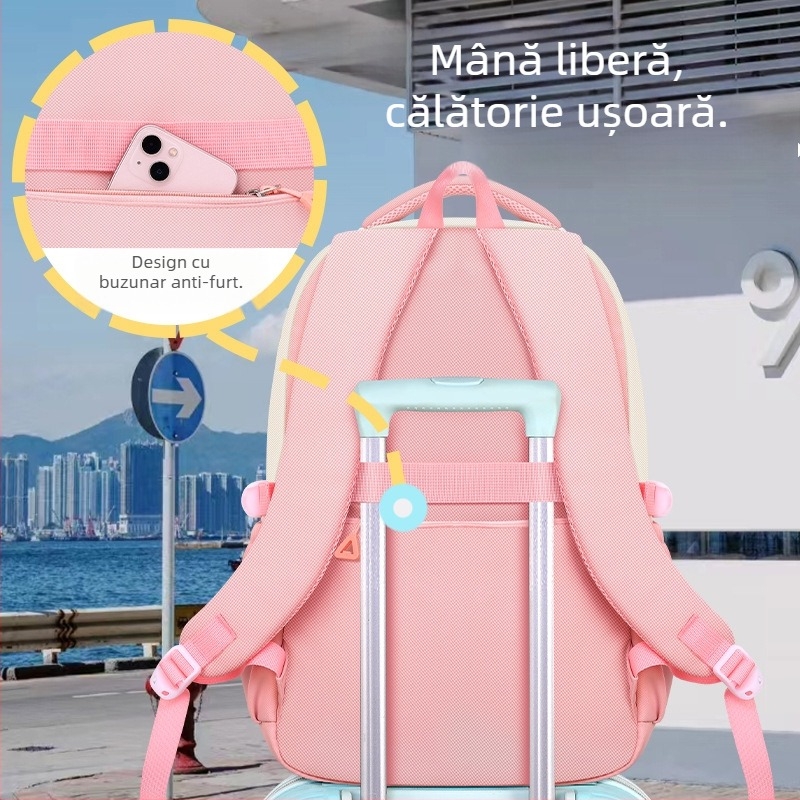 Ghiozdane școlare pentru fete, pentru școala primară, 2024, pentru liceu și gimnaziu, cu protecție pentru coloana vertebrală, capacitate mare, ușoare
