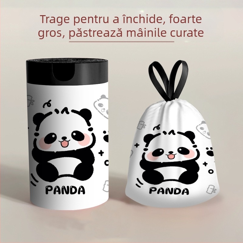 Sac de gunoi din plastic cu desene animate, uz casnic, portabil, pentru birou, pentru studenți, geantă de călătorie de unică folosință