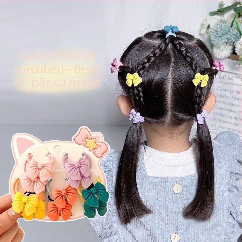 Frânghie de păr cu lipici moale pentru fete, cu cap de flori, dulce și drăguță, nu doare, frânghie de păr pentru bebeluși, inel de păr cu fundă