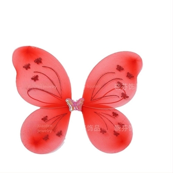 Aripi noi cu fluture, decorațiuni pentru spate pentru copii, băț magic, coafură, jucărie de zână a florilor, set de trei piese pentru copii, en-gros din fabrică