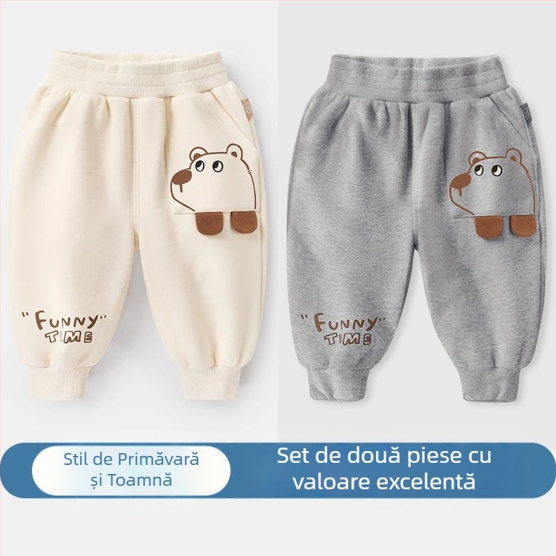 Pantaloni de primăvară și toamnă pentru copii, pantaloni casual cu lanternă, primăvară și toamnă, copii băieți și fete, pantaloni lungi pentru copii, îmbrăcăminte exterioară, modă de primăvară